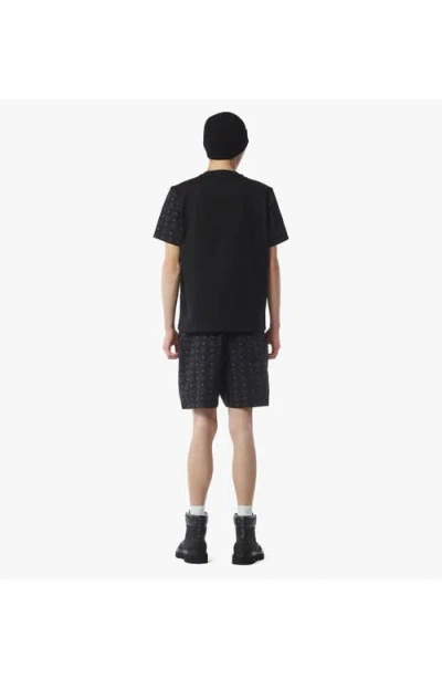 Mcm Monogram Print Shorts In Black