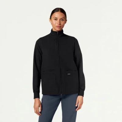 Jaanuu 6-pocket Classic Scrub Jacket In Black