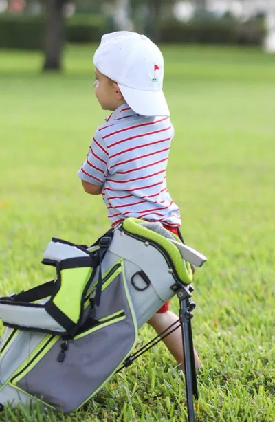 Bits & Bows Golf Flag Baseball Hat In White