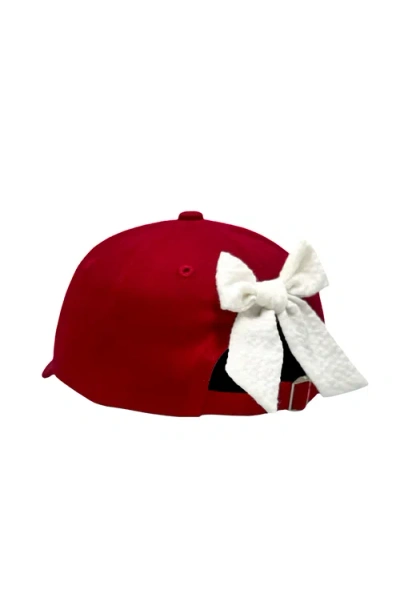 Bits & Bows Arkansas Razorbacks Bow Baseball Hat In Red