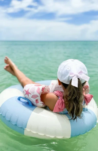 Bits & Bows Palm Tree Twill Bow Baseball Hat In White