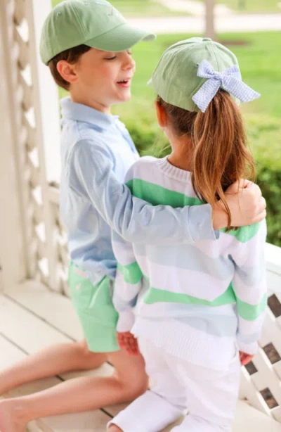 Bits & Bows Golf Clubs Twill Bow Baseball Hat In Green