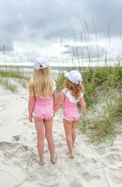 Bits & Bows Palm Tree Twill Bow Baseball Hat In White