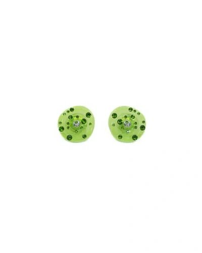 Fry Powers Sun Powers Resin Saucer Earrings In Green