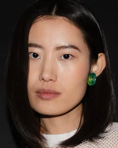 Fry Powers Sun Powers Resin Saucer Earrings In Green