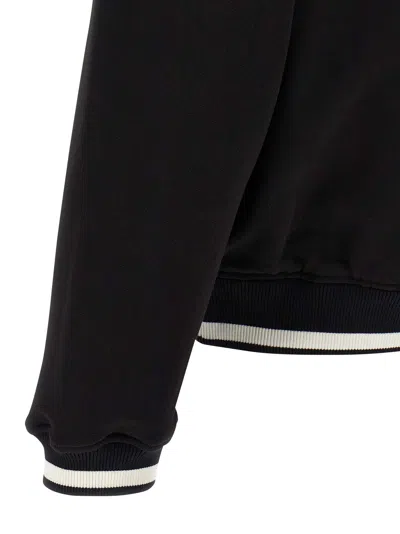 Dolce & Gabbana Crewneck Sweatshirt With Ribbed Cuffs And Hem In Black