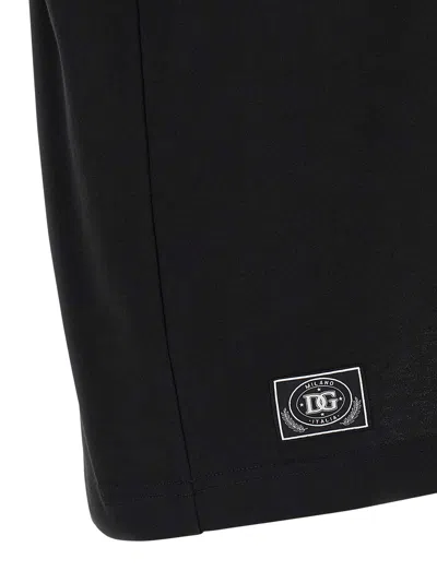 Dolce & Gabbana Men Short Sleeve T-shirt With Logo In Black