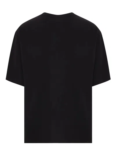 Maison Kitsuné Maison Kitsune Line Handwriting Oversized T-shirt In Black