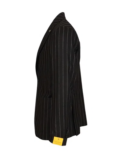 Tagliatore Montecarlo Gessato Largo Nero 90 Lana 5 Cach 3 Ny 2 Ly Dresses Black In Black