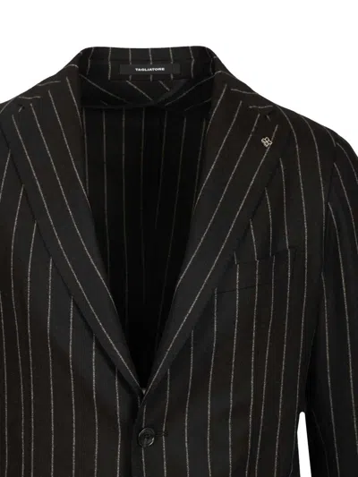 Tagliatore Montecarlo Gessato Largo Nero 90 Lana 5 Cach 3 Ny 2 Ly Dresses Black In Black