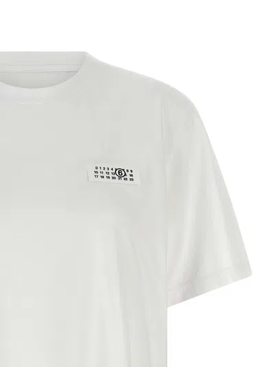 Mm6 Maison Margiela Mm6 By Maison Margiela Numeric Signature T-shirt In White