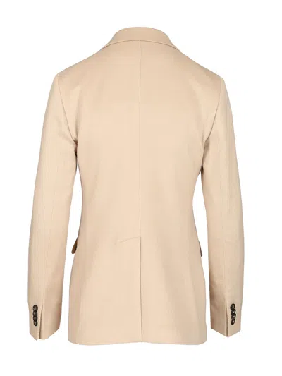 Tagliatore Paris Double-breasted Blazer In Nude