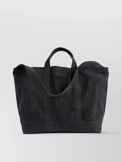 Tekla Top Handle And Shoulder Strap In Black