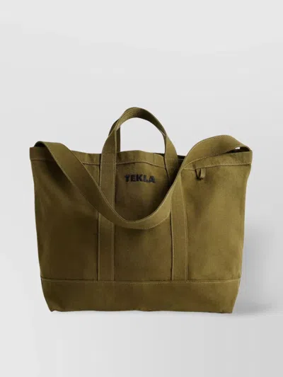Tekla Shoulder Bag With Strap And Handles In Green