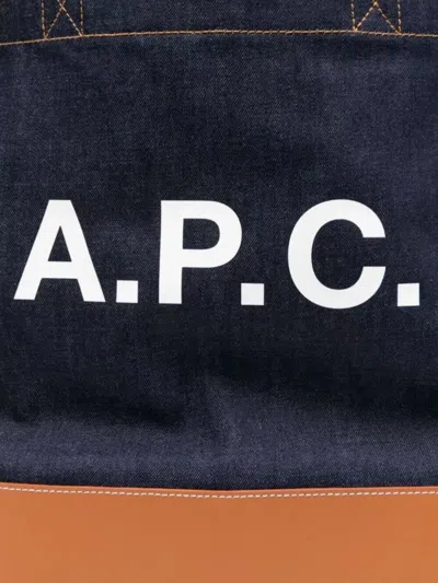 Apc A.p.c. Axel Small Denim Tote Bag In Multi