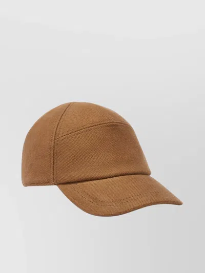 1989 Studio Panelled Curved Brim Cap In Brown