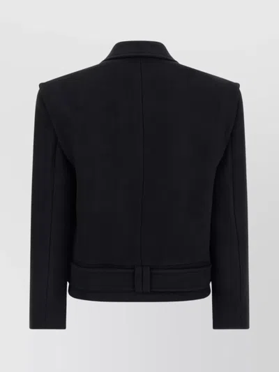 Balmain Tailored Coat With Double-breasted Design In Black