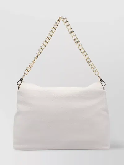 Liu •jo Textured Chain Strap Shoulder Bag In White