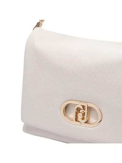 Liu •jo Textured Chain Strap Shoulder Bag In White