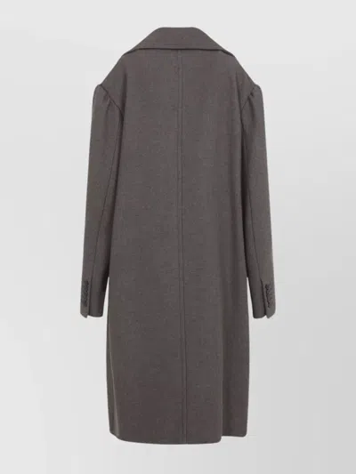 Dries Van Noten Raquel Double-breasted Peacoat Jacket For Women In Gray