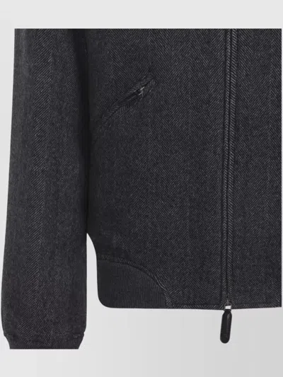 Giorgio Armani Mens Excalibur Herringbone Relaxed-fit Cashmere Jacket In Gray
