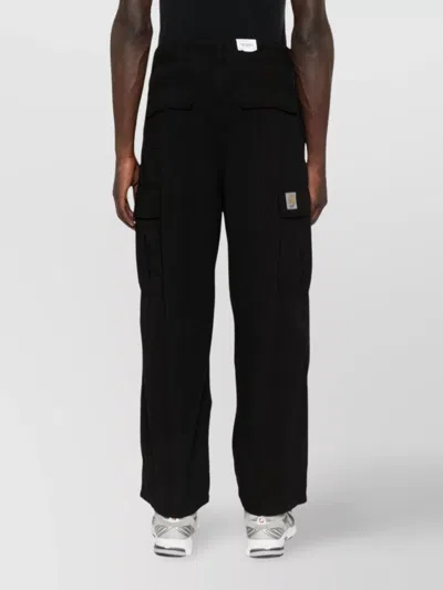Carhartt Straight Leg Cargo Trousers With Multiple Pockets In Black