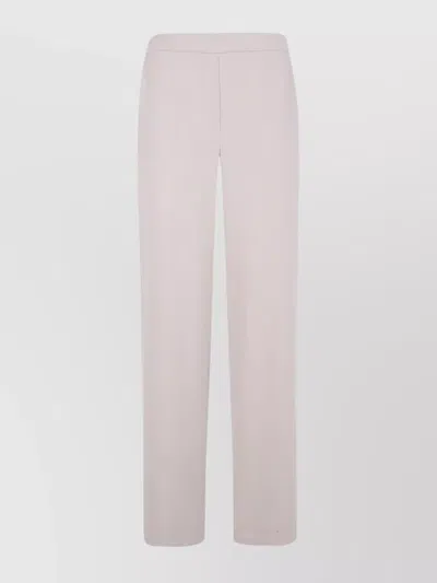 P.a.r.o.s.h Straight Trousers With Elastic Waistband And Side Pockets In Pink