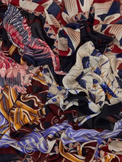 Ferragamo Rectangular Scarf Featuring Intricate Pattern