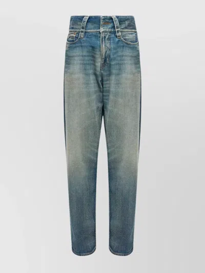 Mm6 Maison Margiela Faded-effect Jeans In Blue