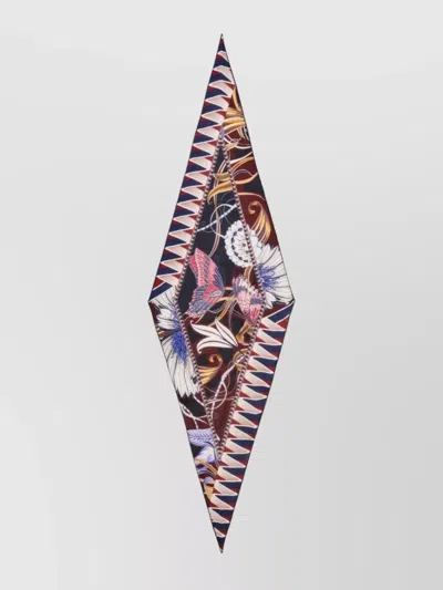 Ferragamo Geometric Print Wool Bandeau Scarf In Multi