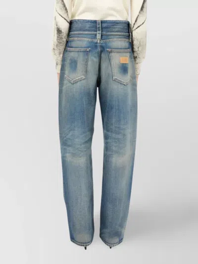 Mm6 Maison Margiela Faded-effect Jeans In Blue