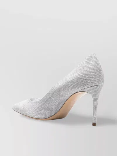 Casadei Woman Pumps Silver Size 11 Textile Fibers