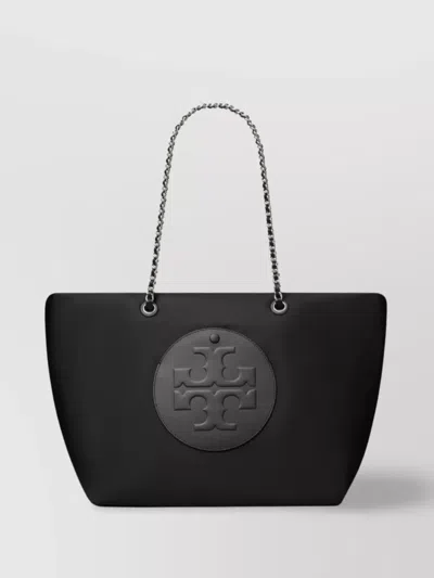 Tory Burch Ella Chain Nylon Tote Bag In Black