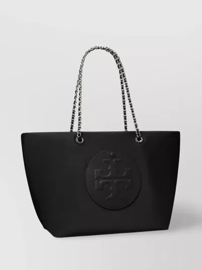 Tory Burch Ella Chain Nylon Tote Bag In Black