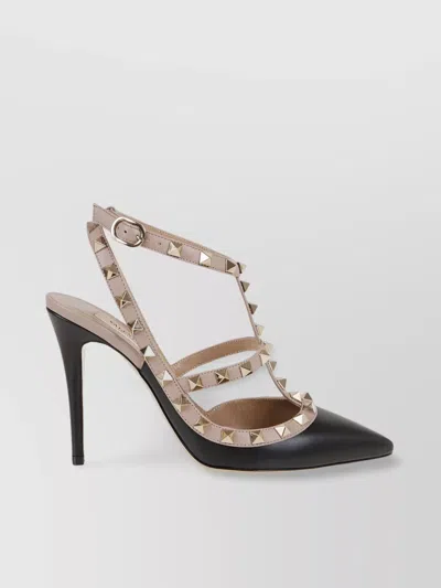 Valentino Garavani Valentino Rockstud Caged 100 Patent Pump In Black