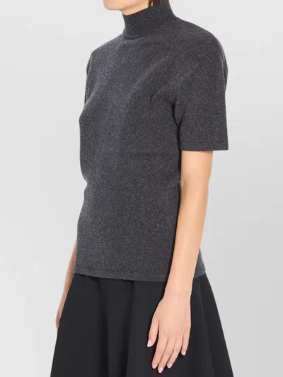 Jacquemus Cozy Turtleneck Knitwear Short Sleeves In Blue