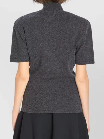Jacquemus Cozy Turtleneck Knitwear Short Sleeves In Blue