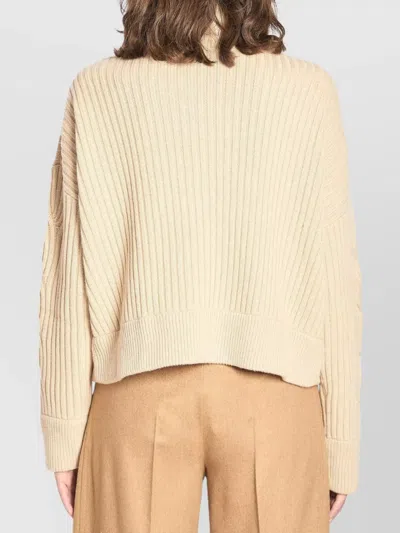 Max Mara Afelio Ribbed And Cable-knit Wool And Cashmere-blend Cardigan In Brown