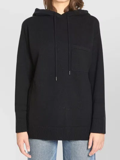 Max Mara Wool And Cashmere Knit Sweatshirt In Black