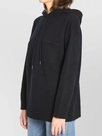 Max Mara Wool And Cashmere Knit Sweatshirt In Black