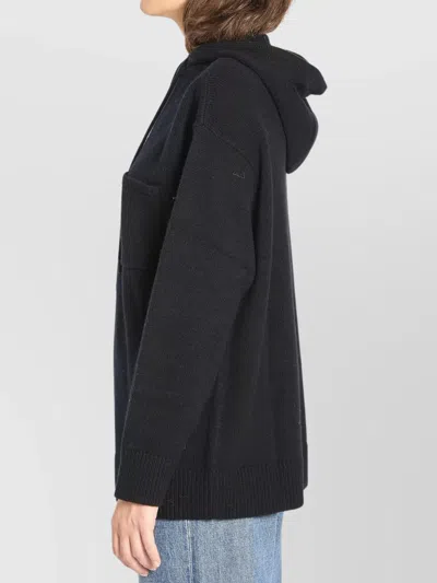 Max Mara Wool And Cashmere Knit Sweatshirt In Black