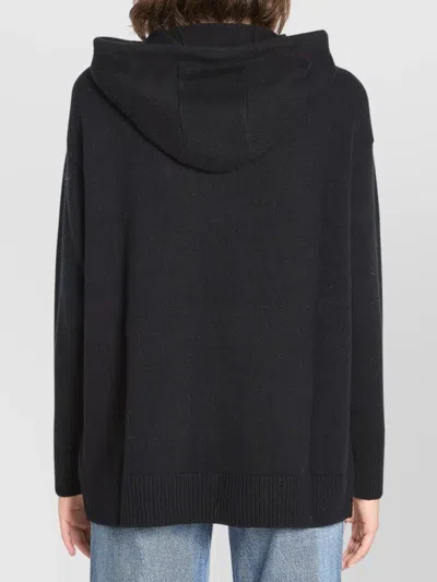 Max Mara Wool And Cashmere Knit Sweatshirt In Black