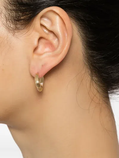 Otiumberg Twisted Ridge Hoops In Gold