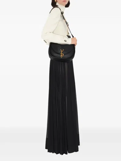 Burberry Pleated Maxi Skirt In Black