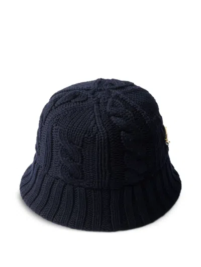 Prada Wool Bucket Hat In Blue