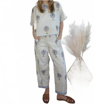 Nibi Mtk Finn Pants In Swaying Palm In White