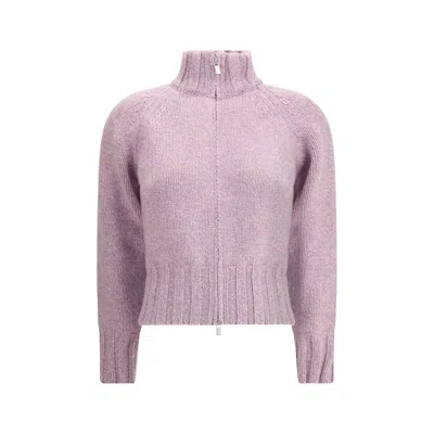 Magda Butrym High-neck Zip-front Cardigan In Pink