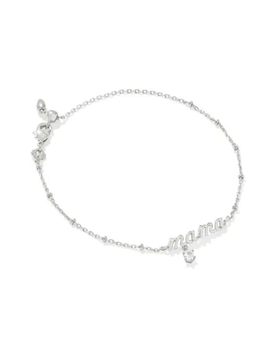 Kendra Scott Mama Crystal Delicate Chain Bracelet In Metallic