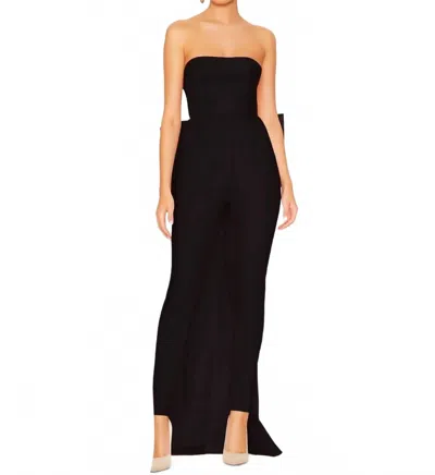 Nookie Reese Bow Jumpsuit In Black In Black