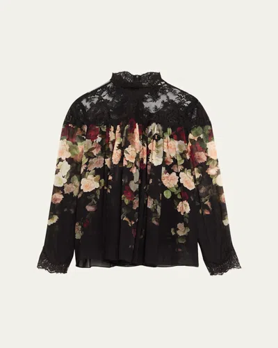 Zimmermann Blusa Hypnotic In Crepe Stampato  Donna In Black